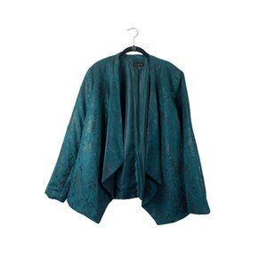 Investments II Women's Metallic Teal Cardigan